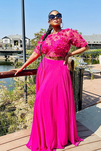 3D FLOWER TOP AND SKIRT - House of Sebo